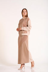 Deri Garnili Etek-Mont Takım