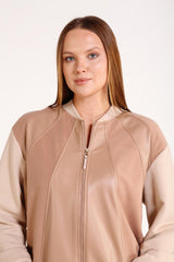 Deri Garnili Etek-Mont Takım