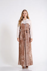 Бархатное платье с капюшоном