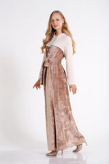 Бархатное платье с капюшоном