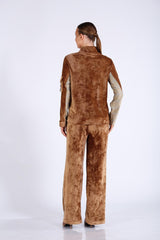 Ekose Garnili Kadife Swetshirt