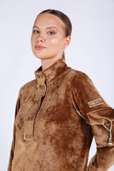 Ekose Garnili Kadife Swetshirt