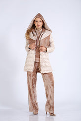 Kadife Garnili Kapitone Mont