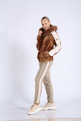 Yanı Detaylı Ekose Pantolon