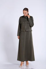 Cep Ve Fermuar Detaylı Elbise