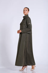 Cep Ve Fermuar Detaylı Elbise