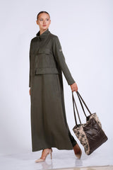 Сумка с узором и стеганой деталью