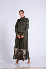 Сумка с узором и стеганой деталью