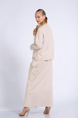 Yakası Fitil Detaylı Sweatshirt