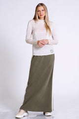 Бархатная юбка с декором сбоку