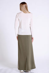 Бархатная юбка с декором сбоку