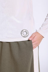 Arma Detaylı Kadife Bluz