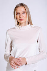 Arma Detaylı Kadife Bluz