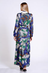 Платье с узором и тренч-гарниром