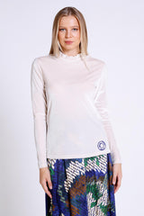 Бархатная блузка с рукавами