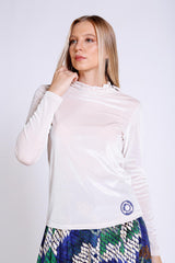 Бархатная блузка с рукавами