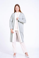 İçi Dışı Kontrast Renkli Triko Hırka