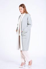 İçi Dışı Kontrast Renkli Triko Hırka