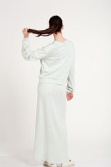 Длинная юбка с вышивкой и украшениями из камней