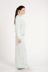 Длинная юбка с вышивкой и украшениями из камней