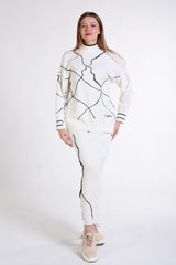 İnci Desenli Rahat Kalıp Kazak