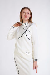 İnci Desenli Triko Kazak