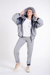 Yanı Şerit Detaylı Paçası Lastikli Pantolon