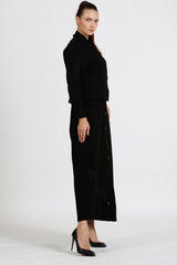 Юбка с ленточным кружевом и заклепками