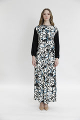 Блузка с узорчатыми рукавами спереди и простой спиной