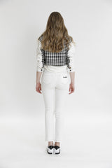 Короткое пальто с узором «гусиные лапки»