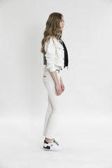 Короткое пальто с узором «гусиные лапки»