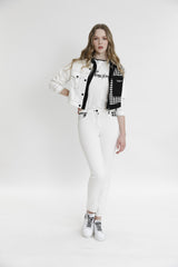 Cepleri Kazayağı Desenli Slimfit Pantolon