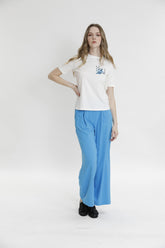 Nakış Ve Taş Detaylı Kısa Kollu Tişört