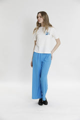 Nakış Ve Taş Detaylı Kısa Kollu Tişört