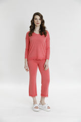 Püskül Detaylı Triko Kazak-Pantolon Takım