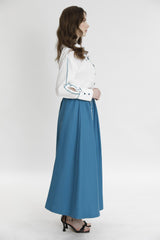 Biye Ve Süs Dikiş Detaylı Gömlek-Etek Takım