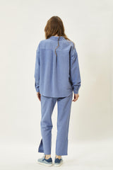 Nakış Detaylı Gömlek-Pantolon Takım