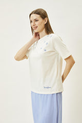 Nakış Detaylı Kısa Kollu Tişört