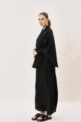 Taş İşleme Detaylı Elbise-Panço Takım