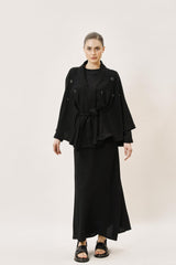 Taş İşleme Detaylı Elbise-Panço Takım