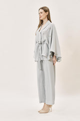 Taş İşleme Detaylı Pantolon-Panço Takım