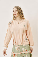 Детальное пальто с вышивкой и окантовкой