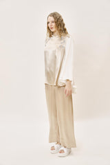 Брюки для вечернего платья из блестящей ткани