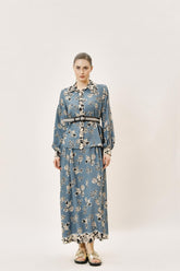 Kemer Detaylı Desenli Gömlek