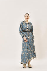 Kemer Detaylı Desenli Gömlek